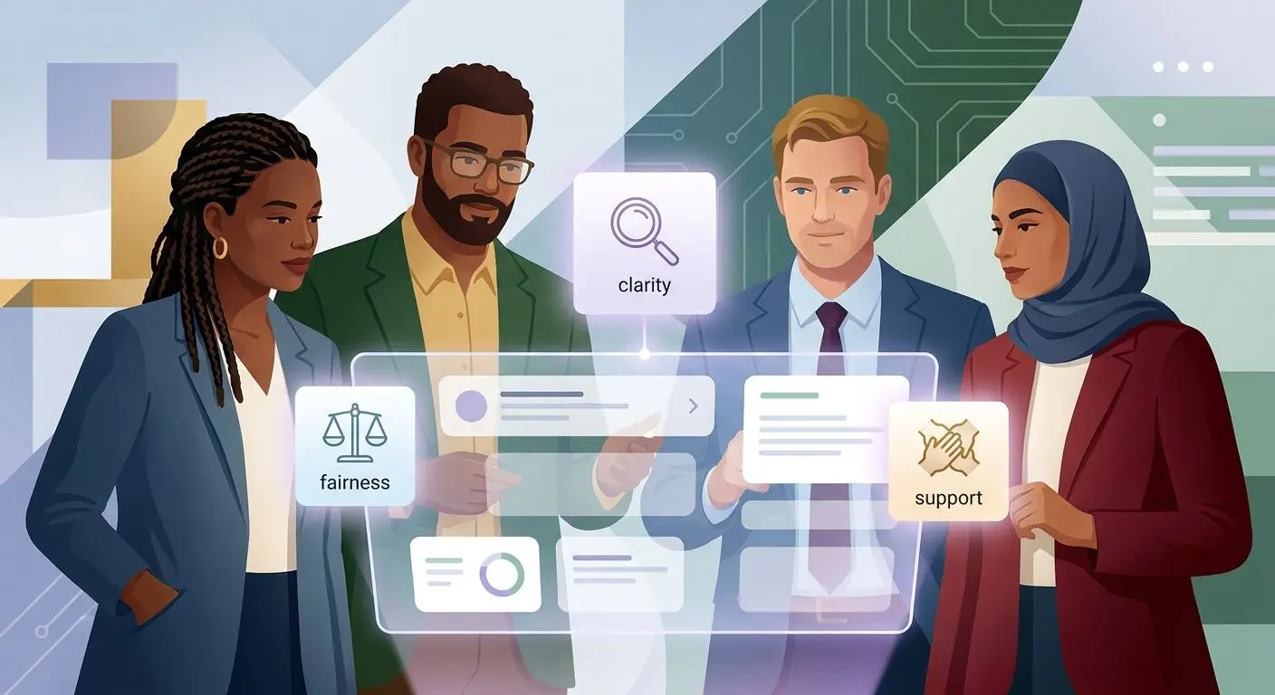 Illustration of brand values focused on fairness clarity and player support