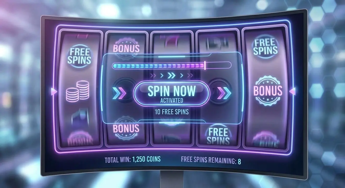 Illustration of free spins mechanics on slot reels