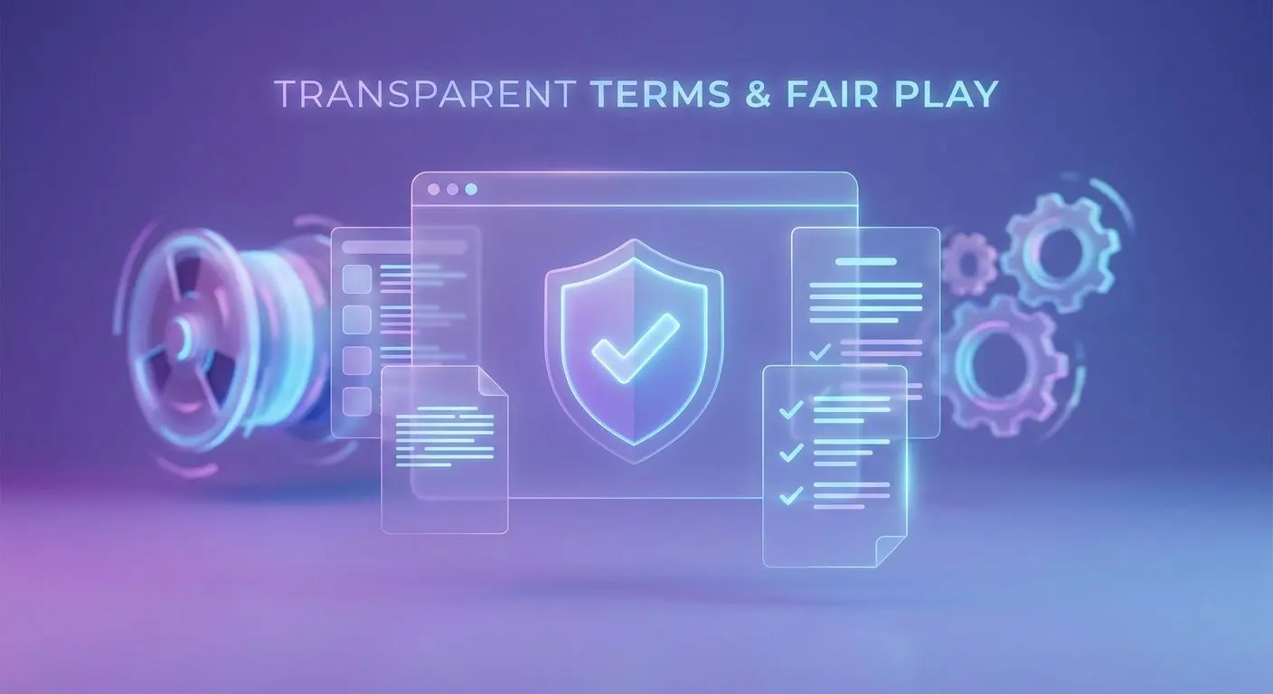 Transparent terms and fair play visual for free spins