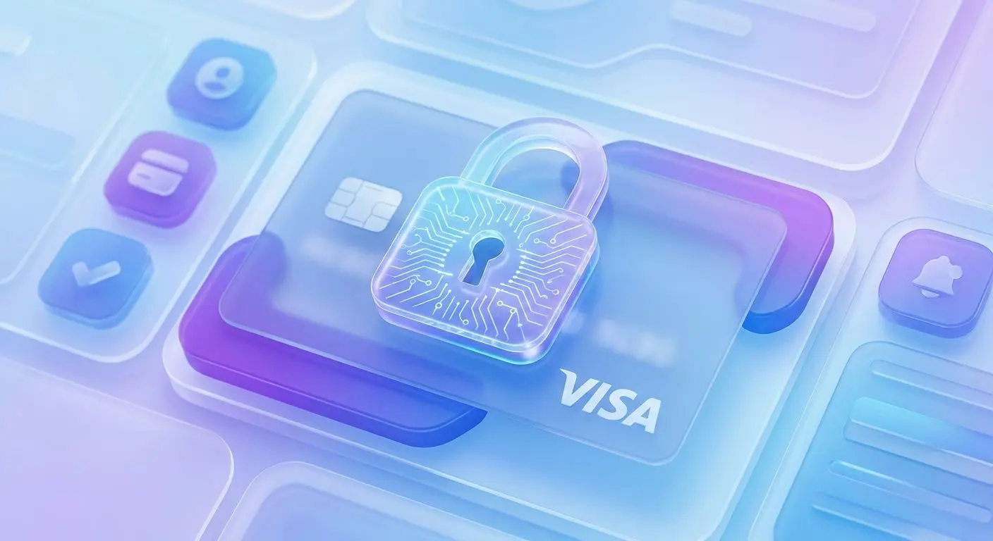 Lock symbol over card payment graphics for secure online play